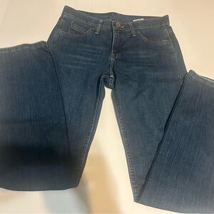 Wrangler Jeans Womens 5/6 x 34 Q-Baby Bootcut Blue Stretch Denim Back to school